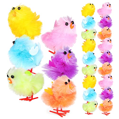 Alasum 36 Stk Küken für kindergeschenke easter decoration easter baskets Huhn Fest Osterhühner Mini Hahn Hühnerornamente Partygeschenke Plastik von Alasum