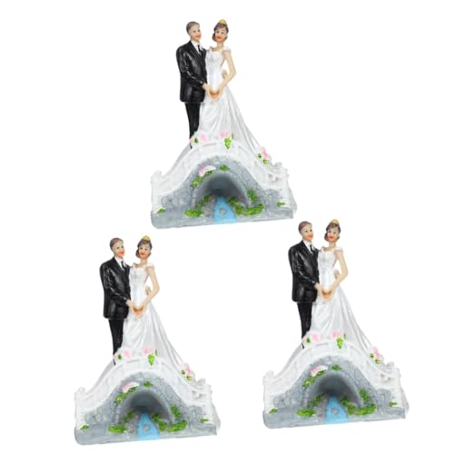 Alasum 3St Hochzeitstorte Dekoration hochzeitsfeier deko hochzeitstorte topper hochzeitsdeco Hochzeit Party Deko hochzeits deko Schmücken paar figur zarte Braut- und Bräutigamfigur Harz von Alasum