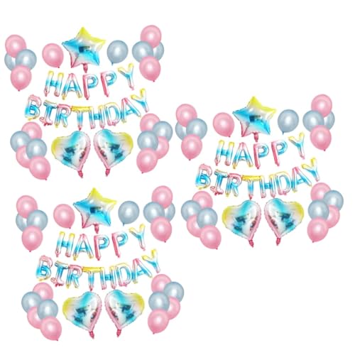 Alasum 3st Geburtstag Luftballons Buchstaben Ballons Folienballons Ballons Mit Farbverlauf Latexballons von Alasum