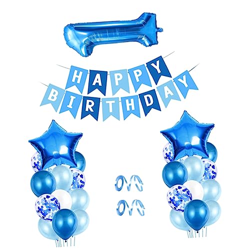 Alasum 4 Sätze Ballon Szenenlayout-Sprechblasen alles zum Geburtstag-Banner jahrestag wandverkleidung Wanddekoration Geburtstagsfeierzubehör balloon Geburtstagsparty liefert Emulsion von Alasum