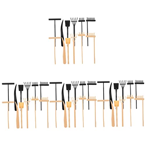 Alasum 4 Sätze Zen-Sandtischrechen Mini-Zen-Gartengeräte Werkzeuge für den Sandkasten Sandbild gartenwerkzeuge bastelset basteln Sandtisch rechen Zen-Gartengeräte für den Schreibtisch von Alasum