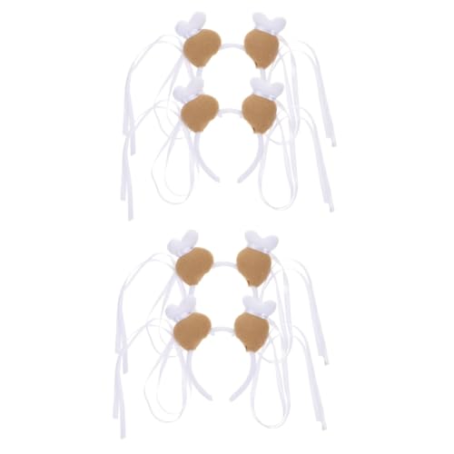 Alasum 4 Stück Hühnerstirnband plüschiger Truthahnhut Drumstick Boppers Partyzubehör kinder stirnband tierhaarreifen federhaarreif schöne Haarbänder Stirnbänder für Kinderpartys Samtstoff von Alasum