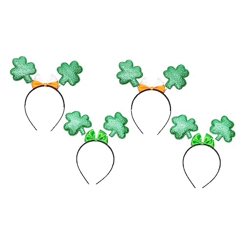 Alasum 4 Stück Stirnband einzigartiges Festival-Stirnband Festival Kopfschmuck fasching kopfbedeckung fastnacht kopfbedeckung st. patrick's day feier kopfschmuck Stoff Green von Alasum