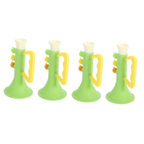 Alasum 4 Stück Trompete Spielzeug kinder spielzeug kinder trompete Kleine Trompete Kinderinstrument Lustiges Blasinstrument Pfeife Trompetenlärmmacher stadion horn Plastik von Alasum