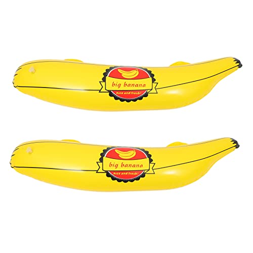 Alasum 4 Stück aufblasbare banane Bananen Spielzeug Bananen-Ballon-Party bürodeko pummeluff kuscheltier fun toy PVC aufblasbares Bananenspielzeug aufblasbares Bananen-PVC-Spielzeug Yellow von Alasum