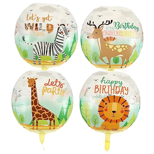 Alasum 4 Stück tierischer Ballon Partyballons Dekorationen Ballonbogen-Kit room decoration dekoration kinderzimmer Dekorationen für die Babyparty Luftballons für die Party PA-Nylon von Alasum