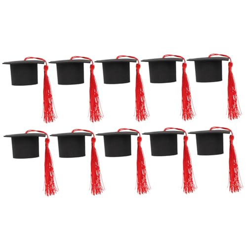 Alasum 40 Stk Mini-Junggesellenhut alles zum geburtstag stirnband Grad-Hut-Kuchen-Deckel abschlussfeier graduation cap Babytragetuch lebensmittel Mini-Harzhandwerk graduierte Figur von Alasum