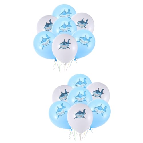 Alasum 40 Stück 12 Party-Latexballon babyshowerparty shower party dekoration party wasserballon balloon ballonie balons Dekorationsballon Partyballon Ballon für die Party Hai-Ballon von Alasum