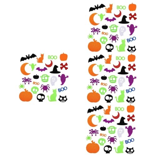 Alasum 400 STK Halloween-Glitzerschaum-Bastelaufkleber Glitzer-Aufkleber Scrapbooking-Schaum Halloween wanddeko Halloween Dekoration Halloween-Aufkleber für Scrapbooking Halloween-Dekor von Alasum