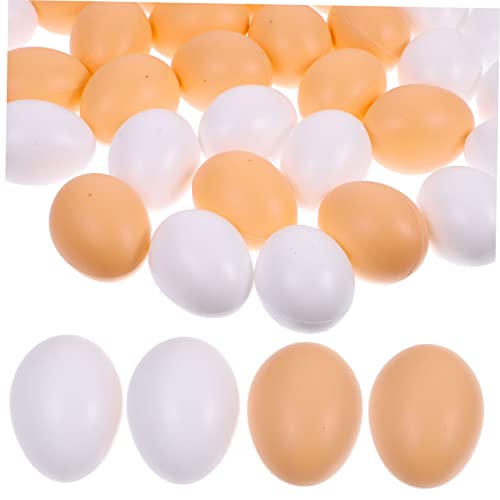 Alasum 40St nachgeahmte Eier Eierbecher gefälschte Ei-Requisiten bemalbare Eier Ostereier malen easter eggs easter egg decoration DIY Simulation Plastikeier Plastikei für von Alasum