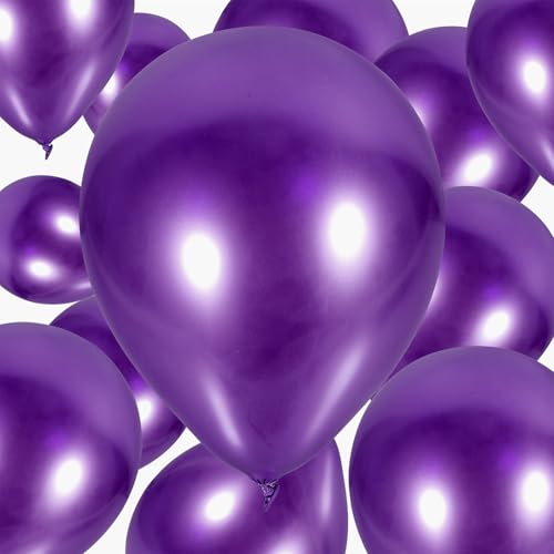 Alasum 50 Stück Ballonanordnung Luftballons in Verschiedenen Farben Neonballons Weiße Luftballons Pastellfarbene Luftballons Ballons Helium Lustige Geburtstagsballons Emulsion Violett von Alasum