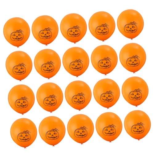 Alasum 50 Stück Halloween-Ballon Halloween-Party-Ballon Ballonverzierungen Feier Ballon halloween costume halloween kleidung Halloween-Deko-Ballon Halloween-Latexballon Emulsion Orange von Alasum