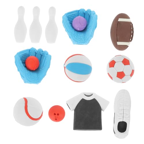 Alasum 50 Stück Lustiges Kindergeschenk Mini-fußball-partygeschenke Baseball-spielzeug Topper Für Bleistiftradiergummis Radiergummis Für Kinder Niedlich Bulk-baseballs Radiergummis Masse von Alasum