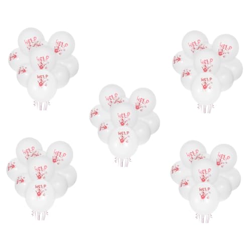 Alasum 500 Stk Handballon Halloween-Party-Ballon Spukhaus Ballons Girlandendekor halloween luftballons halloween ballons blutige Luftballons blutige Latexballons Emulsion Weiß von Alasum