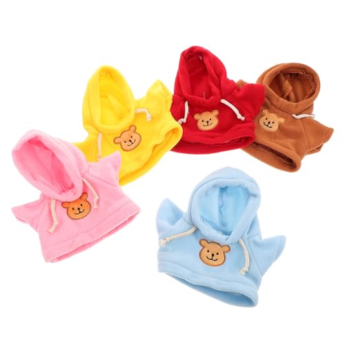 Alasum 5Pcs Teddybär-Kleidung Bär Kleidung Plüsch Tier Kleidung Bärenbekleidung Bär Kleidung DIY Bärenkleidung ausgestopfte Bärenkleidung Puppen-Hoodie Stoff von Alasum