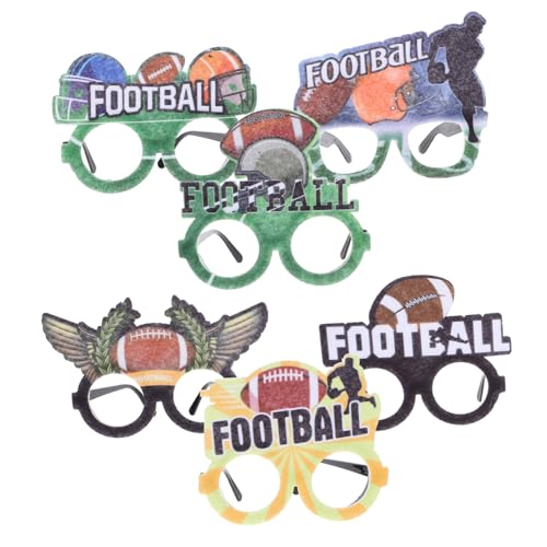 Alasum 6 Stück Brillengestelle Fußball Brille Party Dekoration Party Brille Rugby Ball Lustige Brille Party Sonnenbrille Lustige Brille Party Foto Requisiten Brillen Requisite von Alasum