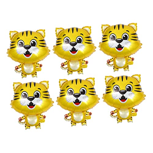 Alasum 6 Stück Tiger Ballon Tier Cartoon Ballons 2022 Chinesisches Neujahr Ballons Ornamente Für Kinder Zoo Festival Partyzubehör Cartoon Folienballons Chinesisches von Alasum