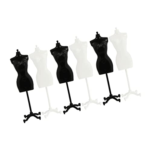 Alasum 6 Stücke Mini Mannequin Ständer Puppe Kleidung Unterstützung Halter Desktop Puppe Kleid Ständer von Alasum