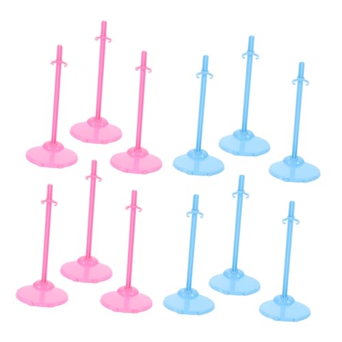 Alasum 60 STK Puppenständer bjd perücke Miniaturpuppe Steht Puppen transparenter Ständer Rosa Figure Stand doll Accessories Spielzeug Stützrahmen für Puppen Standanzeige Plastik von Alasum