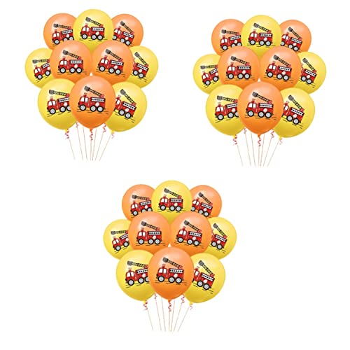 Alasum 60 Stück 12 Ballons bedrucken ballonie kidsballonie balloon geburtstags ballon Kinder-Luftballons fire truck Geburtstag Luftballons Ballonstrauß Latexballons Partyballons von Alasum