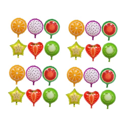 Alasum 60 Stück 18 Sommerluftballons Mit Fruchtmotiven Hawaiianische Ballons Erdbeerballon Mylar-ballons Tropische Ballons Luau-ballons Fruchtdekor Wassermelonen-partydekorationen von Alasum