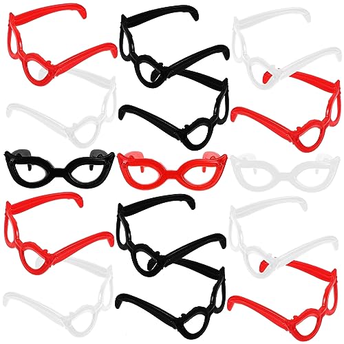 Alasum 60St Mini-Brille Mini-Sonnenbrille für Puppen Spielzeug Puppen Sonnenbrille doll Accessories Mini-Puppen-Sonnenbrillen-Requisiten Puppe DIY Dress-up Sonnenbrille Plastik von Alasum