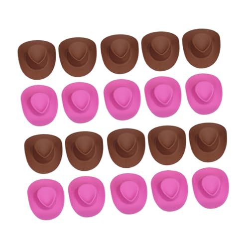 Alasum 60St Mini-Cowboyhut Mini-Hut Eimerhüte Cowgirlhüte Frauen Mini-Geburtstagshüte Strohhut für puppenkleidung doll Clothes austauschbare Puppenhüte kleine Hüte für Kuchendekor Plastik von Alasum