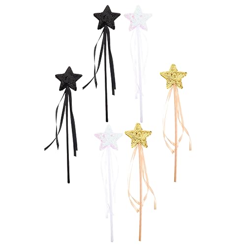 Alasum 6St Zauberstab aus Pailletten für Mädchen Zauberstab für Kinder Kinderkostüme fairy wand spielzeug für kinder Zauberstäbe für Mädchen Party-Cosplay-Fee-Zauberstäbe Stoff von Alasum