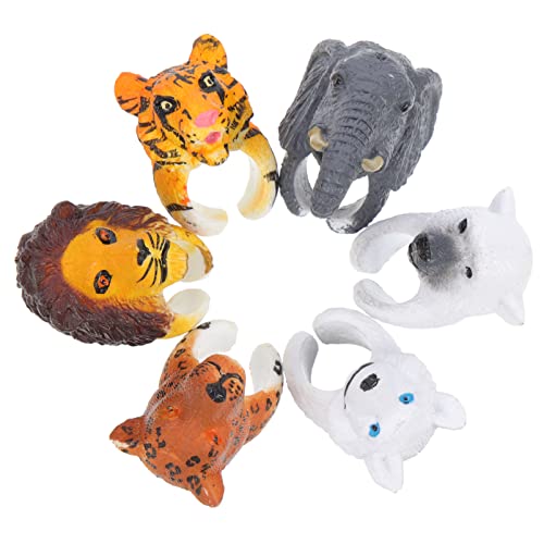 Alasum 6st Dinosaurier-ring- Goodie-bags-füller Für Tierische Ringe Kleine Spielzeuge Für Kinderpreise Tierring Aus Kunststoff Plastikring Preise Im Klassenzimmer Pvc von Alasum