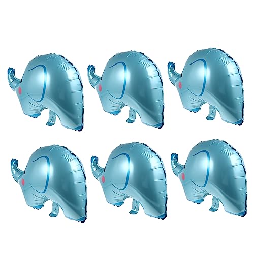 Alasum 6st Elefant Aluminiumfolienballon Luft Ballongewichte Ballonsäulenständer-kit Hundebecken Ballon Zum Kindergeburtstag Neonballons Ballons Mit Zootieren Ballongirlande Tank Blue von Alasum