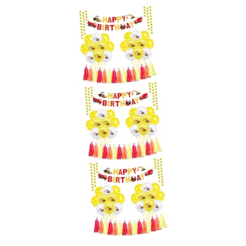 Alasum 72 Stk Partyzubehör Kinder Dekor Bauparty Dekorationen Baggerballon Kinder Spielset Alles Zum Geburtstag-banner Kinderspielzeug Autodekoration Kinderanzug von Alasum