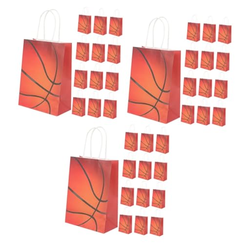 Alasum 72 Stück Basketball Party Geschenktüten Tragetaschen Verpackungsbeutel Behälter Basketball Süßigkeitstüten Basketball Leckerli Taschen Für Team Papiertüten von Alasum