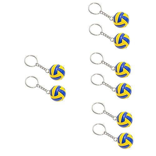 Alasum 8 Stk Volleyball-Modellspielzeug volleyball schlüsselanhänger kinder schlüsselanhänger Fußball-Dekor Mini-Volleyball-Schlüsselanhänger automatten sport zubehör DIY liefert Leder von Alasum