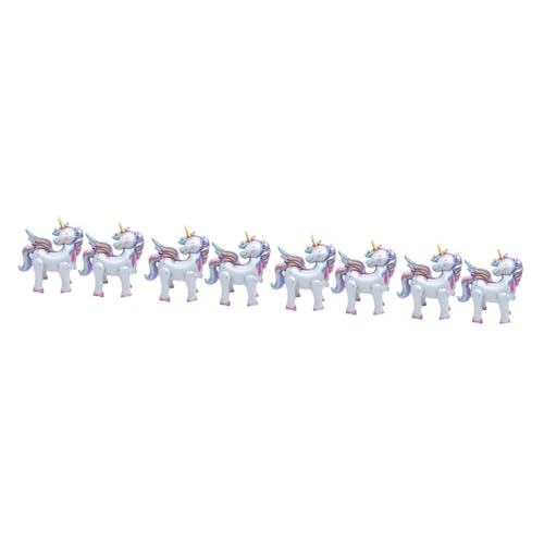 Alasum 8 Stück Einhorn Ballon Neuheitsballon Einhorn Mittelstücke Für Tische Ballon Für Dekoration Party Dekoration Ballon Dekoration 3D Ballonfolie Ballonornament Aluminiumfolie von Alasum