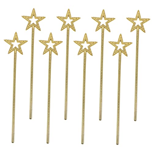 Alasum 8St Zauberstab kinderkleider kinderkleidung kinder mitgebsel kindergeburtstag igelkostümkinder kid toys Feenstab Zauberstäbe elegante Feenstäbe Party-Requisiten Plastik Golden von Alasum