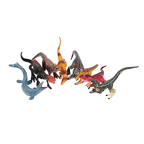 Alasum 8st Dinosaurier-kuchen Dekorieren Miniatur-tierfiguren Mini-tierfiguren Kognitives Dinosauriermodell Mini-dinosaurierfigur Dinosaurier-schmuck Kuchendekorationen Plastik von Alasum