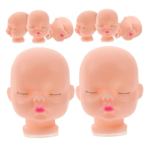 Alasum 8st Schlafende Babypuppe Schlüsselanhänger Puppe Puppenkopf-Kunst Puppe Schlüsselanhänger Puppen-Make-up-übungen Mini-puppenkopf DIY Prinzessinnenpuppe DIY-Puppe Puppenköpfe Vinyl von Alasum