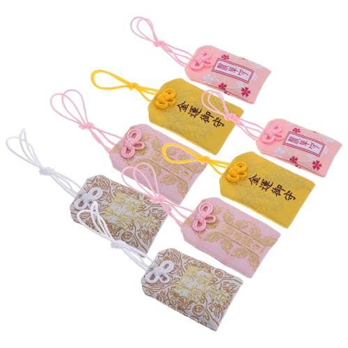 Alasum 8st Wächter-gebetstasche Japanischer Omamori-charme Hängendes Glücksamulett Japanische Amuletttasche Glücksbeutel Japanische Amulette Glückliches Japanisches Ornament Stoff von Alasum