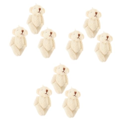 Alasum 9 STK Puppe aus Perlensamt Spielzeug rucksäcke Kleidungsornament DIY Zubehör plüschbär kleine Bärenpuppe Kleidung Bär Dekor Kleidung dekorativer Bär DIY liefert PP Baumwolle Beige von Alasum