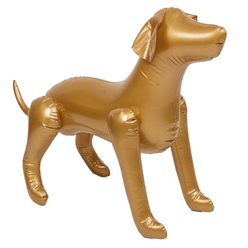 Alasum Aufblasbare Hundeschaufensterpuppe Hundeballon Aufblasen Modell Für Haustierkleidung Schaufensterpuppe Für Haustierbekleidung Hunde Schaufensterpuppe Tiere Aufblasen Pvc Golden von Alasum