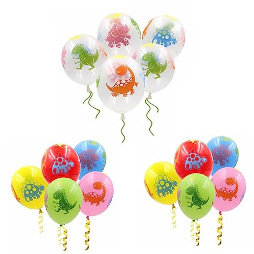 Alasum Dinosaurier Ballon Set Transparente Latex Ballons Mit Cartoon Dinosauriern Für Geburtstagsfeiern Hochzeiten Und Partys Zufällige Farben Und Muster von Alasum