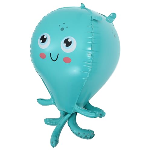 Alasum Dreidimensionaler Oktopus-Ballon Ballonmodellierung Spielzeug Tierballon Ozeanballon Oktopus-Ballons Cartoon-Oktopus-Folienballons kreative Folienballons Aluminiumfolie Blue von Alasum