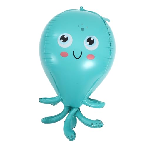 Alasum Dreidimensionaler Oktopus-Ballon geburtstagsdekoration Tierballon Ballondekorationen Handballonpumpe Party-Layout-Folienballons Dekorative Luftballons Aluminiumfolie Blue von Alasum