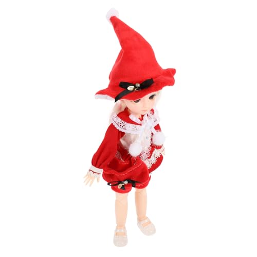 Alasum Gelenkpuppe kinderspielzeug weihnachtskleidung Mädchen Puppen-Outfits Kleidung für Babypuppen 1/6 Puppen Kleider Mini-Bjd-Puppe lebendige Puppe Kunststoff rot von Alasum