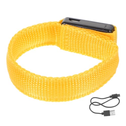 Alasum Led-leuchtarmband Strumpf Stuffer Glow Led Slap Armband Leuchtstab Armband Süßer Wagen Led-slap-armbänder Nachtlaufarmband Leuchtbalken-armband Strumpffüller Stoff Yellow von Alasum