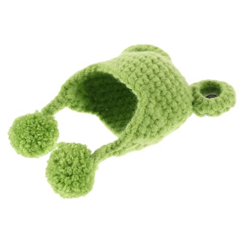 Alasum Puppenmütze Wollmützen Puppe liefert Hüte Puppenhüte Figur Dekoration Pin Puppen tiermützen Accessoires für Puppen Puppenaccessoires kleine Strickmütze Mini-Strickmütze Garn Green von Alasum