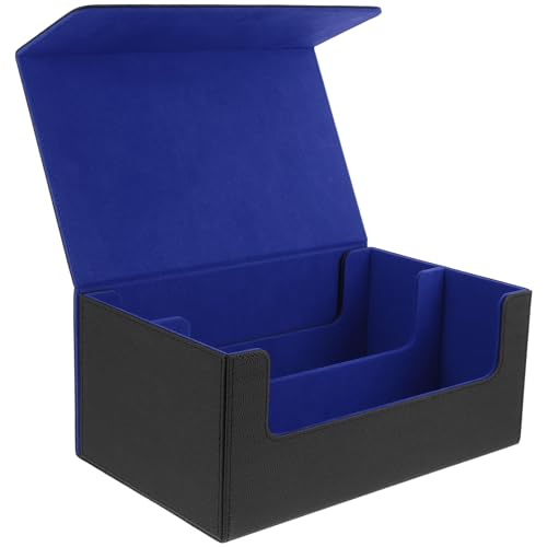 Alasum Sammelkarten-Aufbewahrungsbox Kartendeck-Boxen Mit Magnetverschluss Pu-Leder-Kartenbox Magics-Kartenschutz Für Sammelkarten Und Sportkarten Blau von Alasum