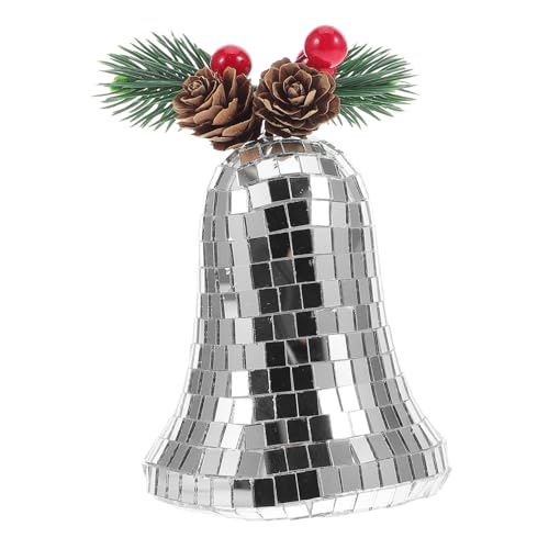 Alasum Weihnachtsbaumglocken Disco-raumdekoration Kleine Discokugel Hängende Weihnachtsverzierung Spiegelglocken Jubiläumsverzierung Trendiges Dekor Weihnachtsschmuck Für Baum Silver Glas von Alasum