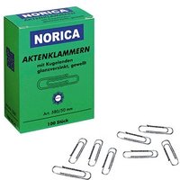 ALCO Aktenklammern NORICA silber galvanisiert, 100 St. von Alco