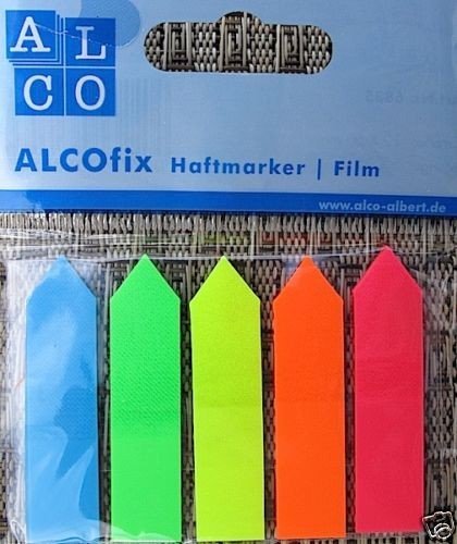 ALCO fix 6835 Haftmarker Film Haftnotizen 125 Sptitzstreifen von Alco-Albert